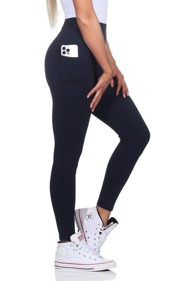 CLEO STYLE Leggings Damen Leggings 9007 2XL/3XL Navy 9007 von CLEO STYLE