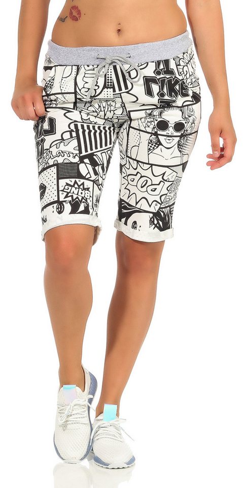 CLEO STYLE Sweatbermudas Sweat Bermuda 9 Comic von CLEO STYLE