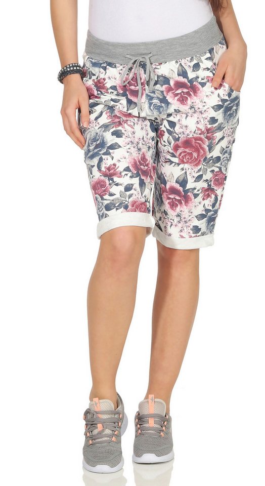 CLEO STYLE Sweatbermudas Sweat Bermuda 9 Violett von CLEO STYLE