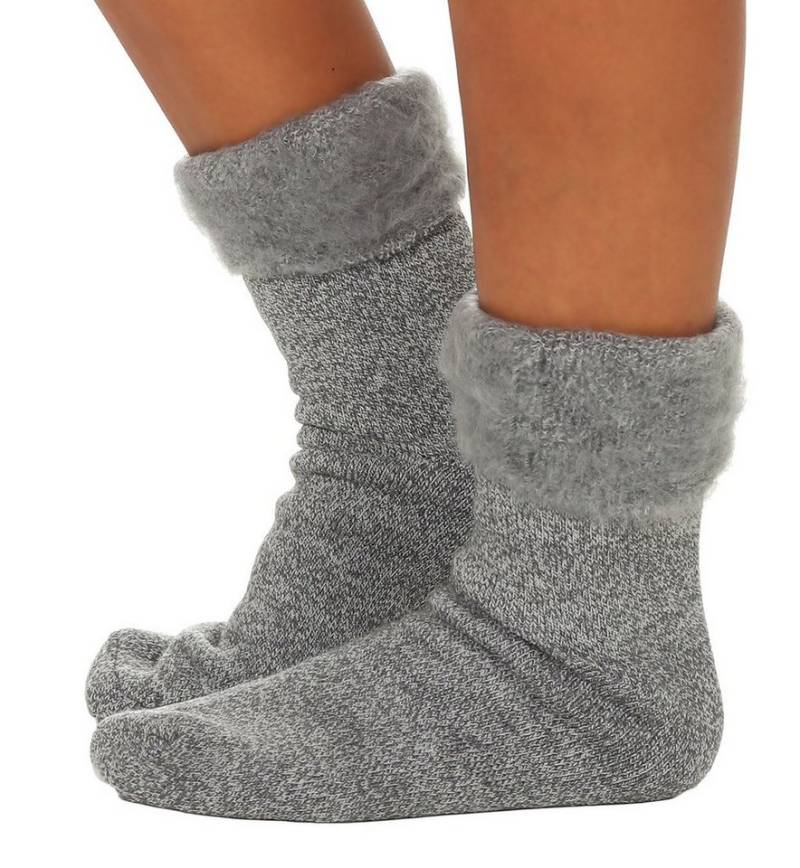 CLEO STYLE Thermosocken Thermo Socken 23 Hellgrau 43-46 von CLEO STYLE
