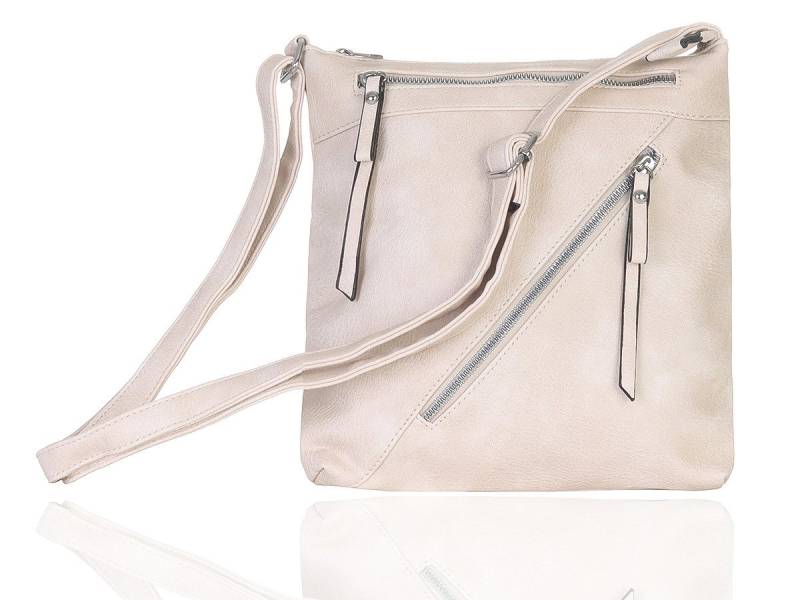 CLEO STYLE Umhängetasche Damen Tasche 20205 Beige von CLEO STYLE