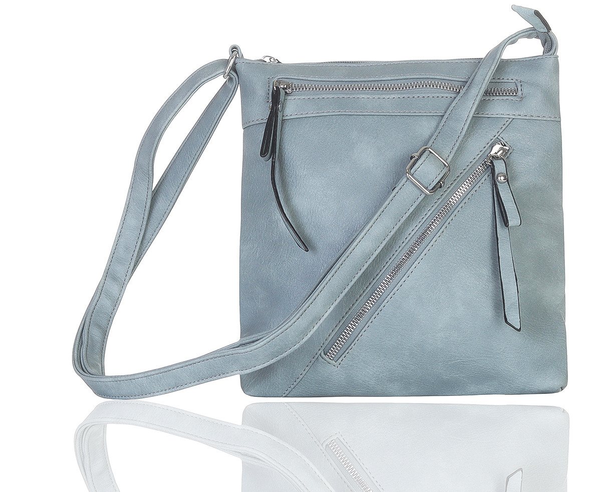 CLEO STYLE Umhängetasche Damen Tasche 20205 Blau von CLEO STYLE