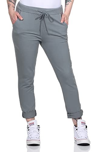 Damen Jogginhose im Boyfriend-Style Sweatpants für Freizeit Sport und Fitness 94 (Grau) von CLEO STYLE