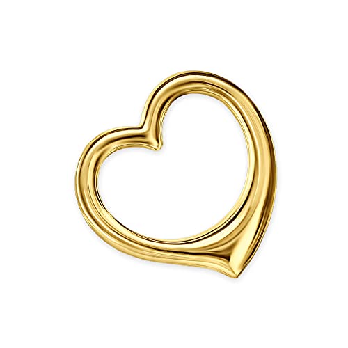 CLEVER SCHMUCK Goldener Damen Anhänger frei schwingendes kleines Mini Herz 12 mm glänzend innen offen beidseitig plastische Form 333 Gold 8 Karat im Etui Ich liebe Dich von CLEVER SCHMUCK