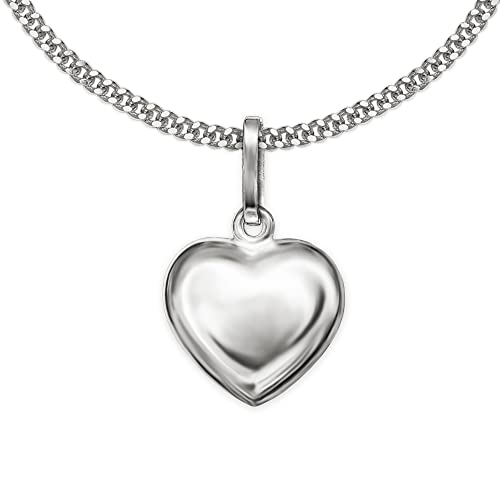 CLEVER SCHMUCK Damen Halskette Herz Anhänger 8 mm schlicht beidseitig gewölbt Kette Panzer 45 cm 925 Sterling Silber im Schmucketui CLEVER SCHMUCK Damen Halskette Herz Anhänger 8 mm schlicht beidseitig gewölbt Kette Panzer 45 cm 925 Sterling Silber im Schmucketui von CLEVER SCHMUCK