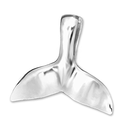 CLEVER SCHMUCK Silberner Anhänger Walfischflosse 20 x 17 mm beidseitig plastische Form glänzend Sterling Silber 925 in Geschenkfaltbox von CLEVER SCHMUCK