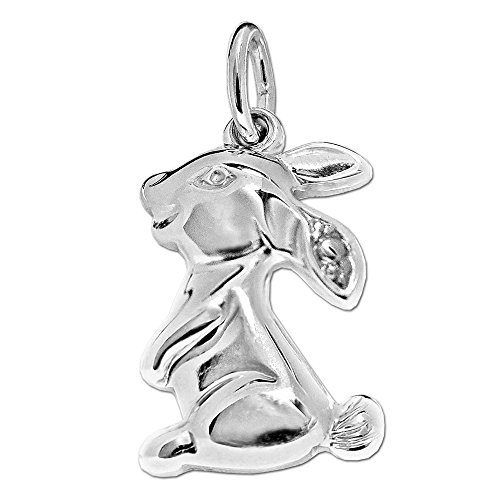 CLEVER SCHMUCK Silberner Damen Mädchen Anhänger Hase 14 x 9,5 mm sitzend in plastisch figürlicher Pose glänzend Sterling Silber 925 in Geschenkfaltbox CLEVER SCHMUCK Silberner Damen Mädchen Anhänger Hase 14 x 9,5 mm sitzend in plastisch figürlicher Pose glänzend Sterling Silber 925 in Geschenkfaltbox von CLEVER SCHMUCK