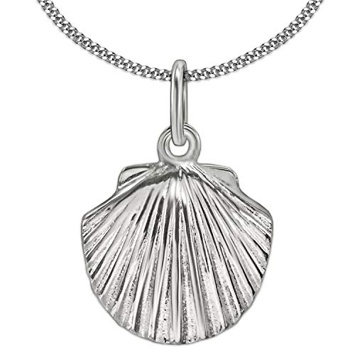 CLEVER SCHMUCK Halskette mit Muschel Anhänger 13 mm mit Kette Panzer 50 cm Sterlingsilber im Schmucketui creme CLEVER SCHMUCK Halskette mit Muschel Anhänger 13 mm mit Kette Panzer 50 cm Sterlingsilber im Schmucketui creme von CLEVER SCHMUCK