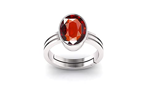 CLEVIO 4,00 Karat zertifizierter Aa++ natürlicher Edelstein Gomed Hessonit Stein Panchdhaatu Verstellbarer Ring für Damen und Herren (Labor - getestet)-B0DK7K58MRNAMZ, S, Edelstein von CLEVIO