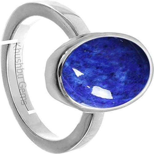 Ring für Damen und Herren, unbeheizt, unbehandelt, 8,25 Karat, 7,75 Karat, A+, natürlicher Lapislazuli, Lajward Stein, Edelstein, für Damen und Herren, B0BLWHYMMRNAMZ, S, Edelstein von CLEVIO