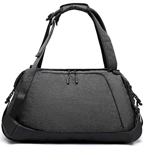 CLFLO Turnbeutel für Damen und Herren, mit Schuhfach und Nasstasche, Sporttasche, Wochenendtasche für kurze Distanzen, Geschäftsreisen, Schwarz von CLFLO