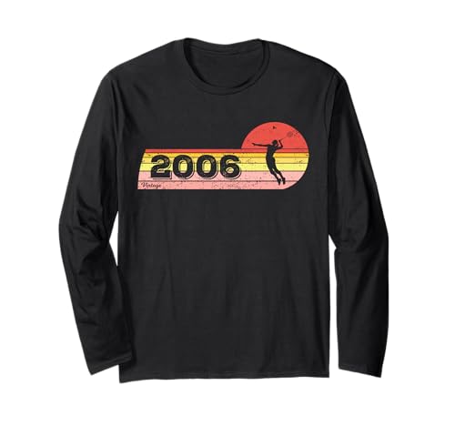 Federball Spieler Jahrgang 2006 Geburtstag Damen Badminton Langarmshirt Federball Spieler Jahrgang 2006 Geburtstag Damen Badminton Langarmshirt von CLICK-HERE for more Badminton-game Birthday Shirts