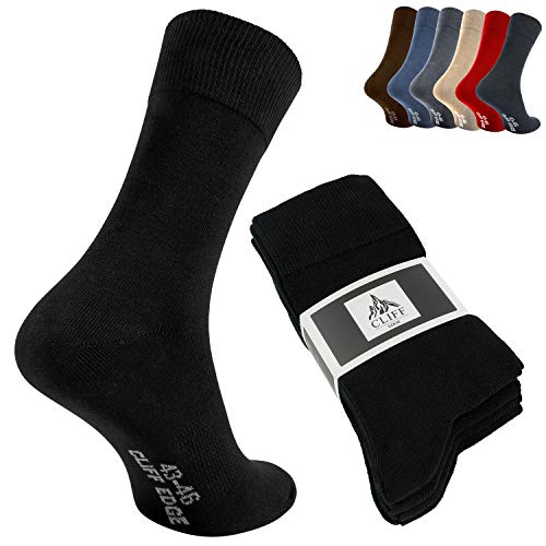 Cliff Edge atmungsaktive PREMIUM Business-Socken Herrensocken kein Schwitzen dank bester Qualität (39-42, Schwarz - 5 Paar) von Cliff Edge