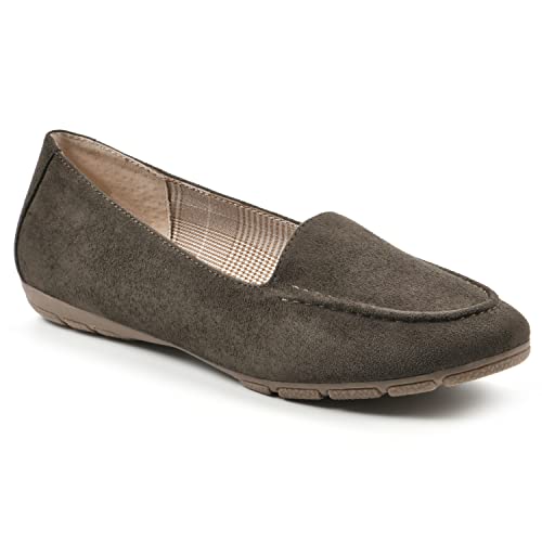 CLIFFS BY WHITE MOUNTAIN Damen Anmutig Ballerinas, Olive/Wildleder, 42.5 EU Weit von CLIFFS BY WHITE MOUNTAIN