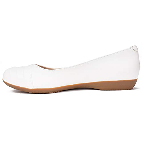 CLIFFS BY WHITE MOUNTAIN Damen Clara Ballerinas, Weiß brüniert, glatt, 38.5 EU von CLIFFS BY WHITE MOUNTAIN