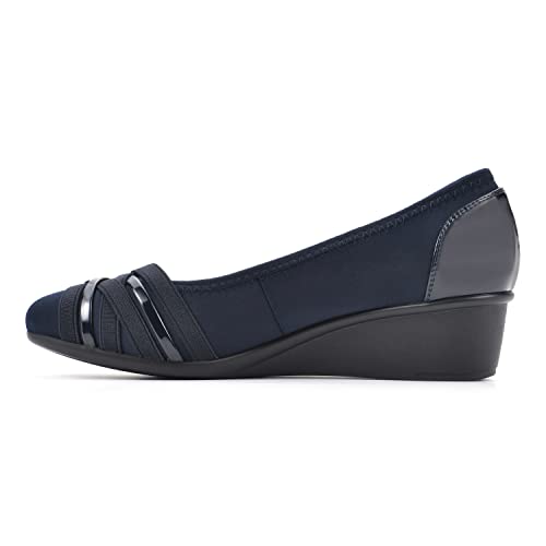 CLIFFS BY WHITE MOUNTAIN Damen Bowie Pumps, Marineblau, 38.5 EU von CLIFFS BY WHITE MOUNTAIN