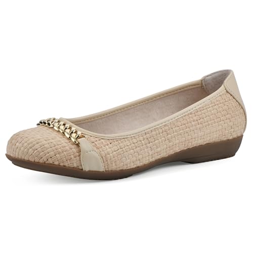 CLIFFS BY WHITE MOUNTAIN Damen Charmed Ballerinas, Beige/Bast, 39.5 EU Weit von CLIFFS BY WHITE MOUNTAIN