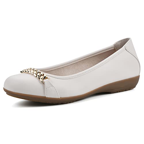 CLIFFS BY WHITE MOUNTAIN Damen Charmed Ballerinas, Cremefarben/glatt, 39.5 EU Weit von CLIFFS BY WHITE MOUNTAIN