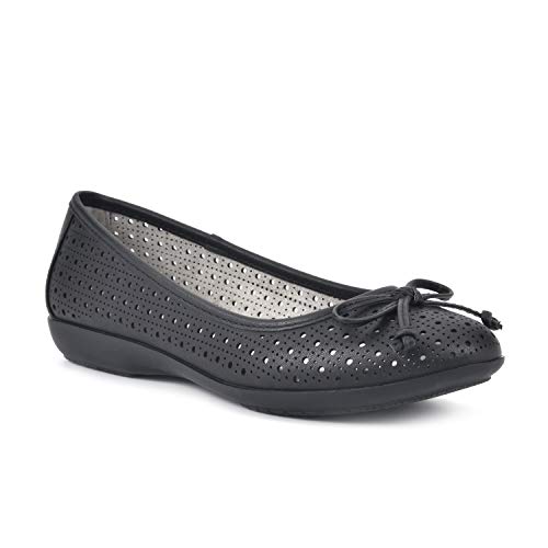 CLIFFS BY WHITE MOUNTAIN Damen Cheryl Ballerinas, Schwarz/brüniert/glatt, 38 EU Weit von CLIFFS BY WHITE MOUNTAIN