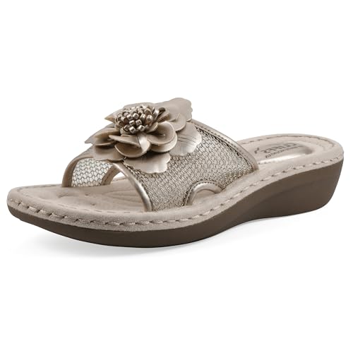 CLIFFS BY WHITE MOUNTAIN Damen Chill Sandale, Platino/Stoff, 39.5 EU Weit CLIFFS BY WHITE MOUNTAIN Damen Chill Sandale, Platino/Stoff, 39.5 EU Weit von CLIFFS BY WHITE MOUNTAIN