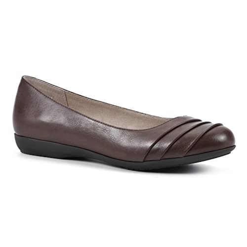 CLIFFS BY WHITE MOUNTAIN Damen Clara Ballerinas, Braun/glatt, 38 EU von CLIFFS BY WHITE MOUNTAIN