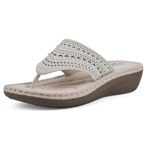 CLIFFS BY WHITE MOUNTAIN Damen Comate Flipflop, Weiß/Nubuk, 38 EU Weit von CLIFFS BY WHITE MOUNTAIN