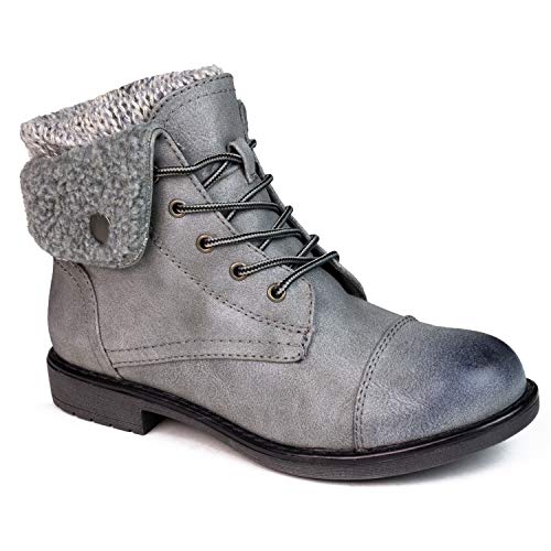 CLIFFS BY WHITE MOUNTAIN Damen Duena Wanderstiefel, Hellgrau/brüniert/Fab/Fleece, 38.5 EU von CLIFFS BY WHITE MOUNTAIN