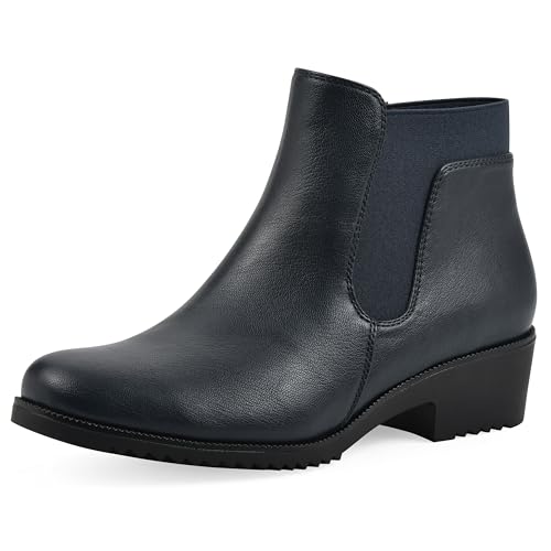 CLIFFS BY WHITE MOUNTAIN Damen Durable Stiefelette, Marineblau/glatt, 40 EU Weit von CLIFFS BY WHITE MOUNTAIN