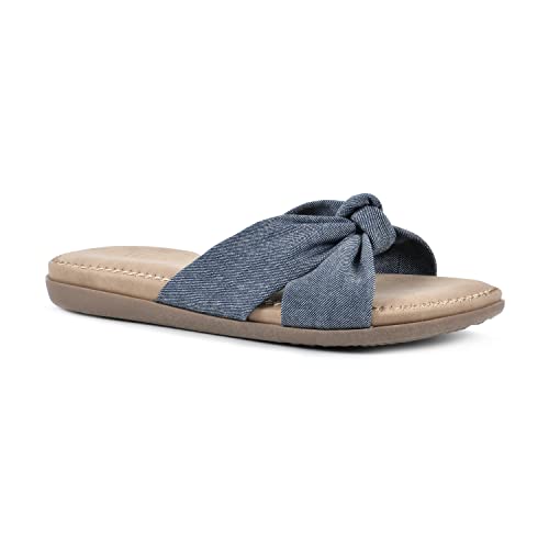 CLIFFS BY WHITE MOUNTAIN Damen Favorit Schiebe-Sandalen, Jeansblau/Stoff, 37 EU von CLIFFS BY WHITE MOUNTAIN