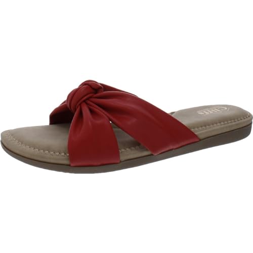 CLIFFS BY WHITE MOUNTAIN Damen Favorit Schiebe-Sandalen, Rot/Glatt, 38 EU von CLIFFS BY WHITE MOUNTAIN