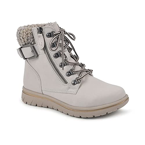 CLIFFS BY WHITE MOUNTAIN Damen Herzhaft Stiefelette, Winterweiß/Stoff/Pullover, 38.5 EU Weit von CLIFFS BY WHITE MOUNTAIN