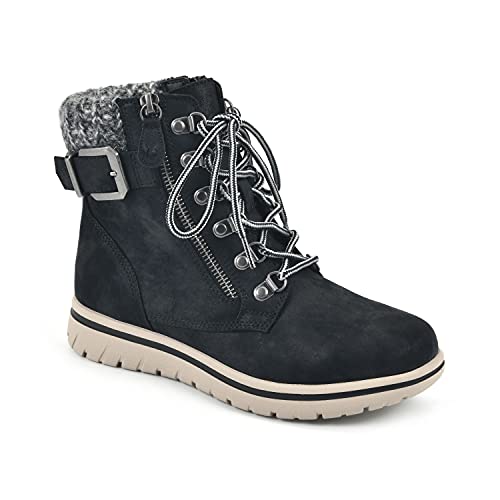 CLIFFS BY WHITE MOUNTAIN Damen Herzhaft Stiefelette, Schwarz/Stoff/Pullover, 36 EU von CLIFFS BY WHITE MOUNTAIN