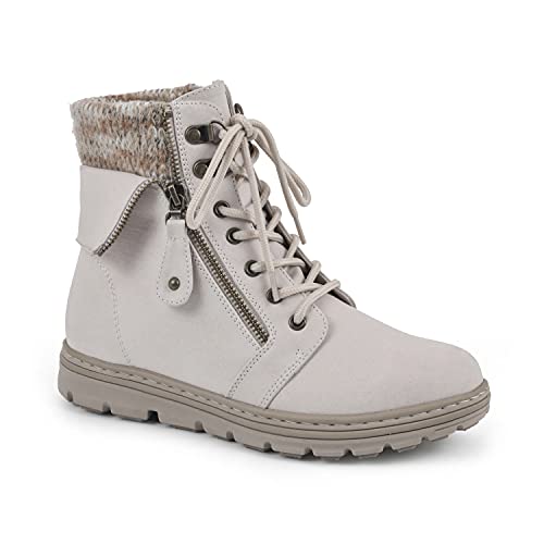 CLIFFS BY WHITE MOUNTAIN Damen Kaylee Stiefelette, Winterweiß/Stoff/Pullover, 38 EU von CLIFFS BY WHITE MOUNTAIN