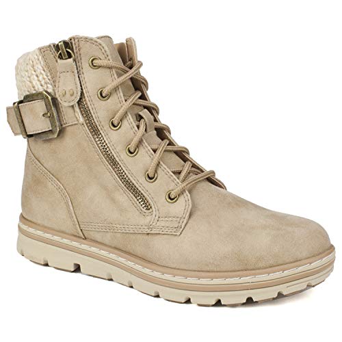 CLIFFS BY WHITE MOUNTAIN Damen Kelsie Wanderstiefel, Natur/Stoff, 41.5 EU von CLIFFS BY WHITE MOUNTAIN