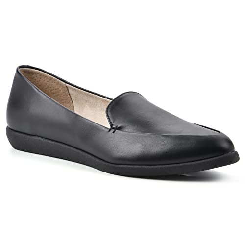 CLIFFS BY WHITE MOUNTAIN Damen Mint Flacher Slipper, Schwarz glatt, 43 EU von CLIFFS BY WHITE MOUNTAIN