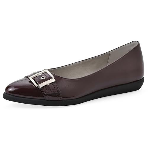 CLIFFS BY WHITE MOUNTAIN Miliani Damen Gepolsterte Schnalle Flach, Oxblood/Patent, 39 EU von CLIFFS BY WHITE MOUNTAIN