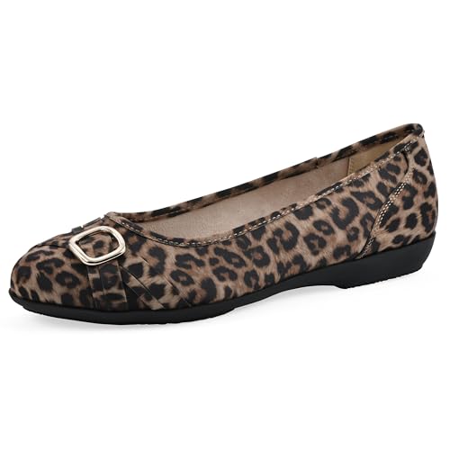 Cliffs by White Mountain Beruhigende Ballerinas, Hellbraun/El-Print/Nylon, 7.5 Wide von CLIFFS BY WHITE MOUNTAIN