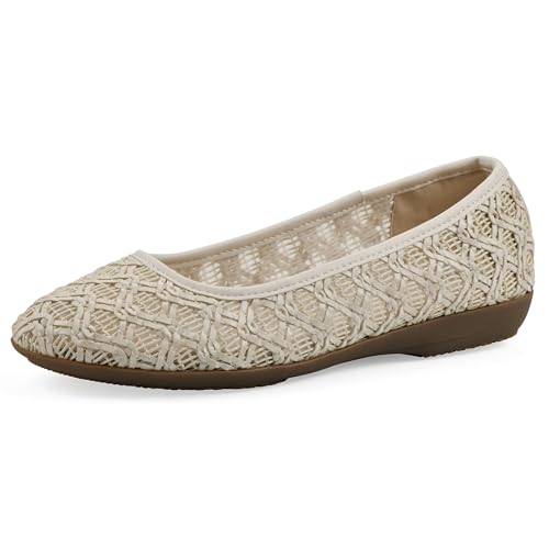 Cliffs by White Mountain Damen Cariann Ballerinas, Ecru/Smooth, 41 EU Weit von CLIFFS BY WHITE MOUNTAIN