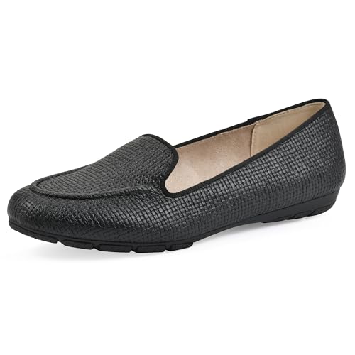 Cliffs by White Mountain Damen Gutsy Flacher Slipper, Schwarz/Bast-Pu, 36 EU Weit von CLIFFS BY WHITE MOUNTAIN