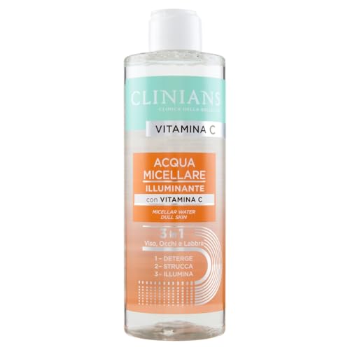 CLINIANS | Vitamin C Illuminating Micellar Water, Dermatologisch Getestet, Reinigt sanft, Made in Italy, 400 ml von CLINIANS