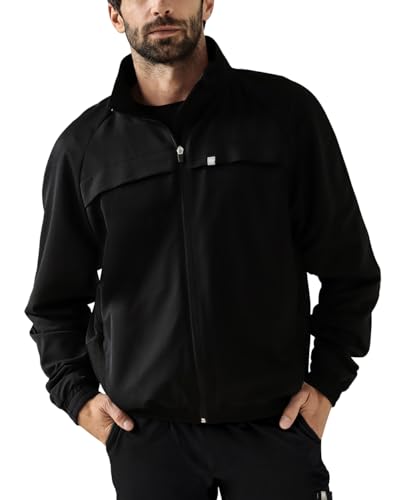 CLINIC DRESS Blouson | kaere | Herren Blouson | elastischer Bund | 2 Reißverschlusstaschen | Netzfutter | antibakterielle Wirkung nach EN ISO 20743 | 60 Grad Wäsche | schwarz M von CLINIC DRESS