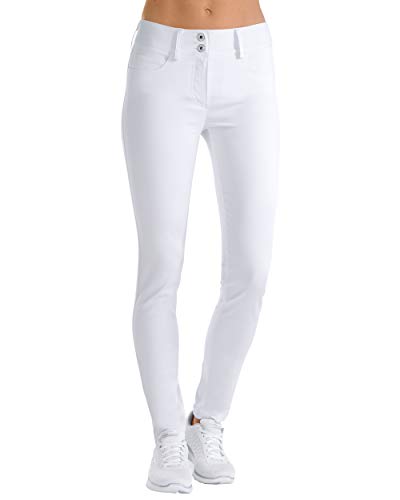 CLINIC DRESS Hose 5-Pocket-Hose Damen leicht vertiefter Bund 60 Grad Wäsche weiß 46 von CLINIC DRESS