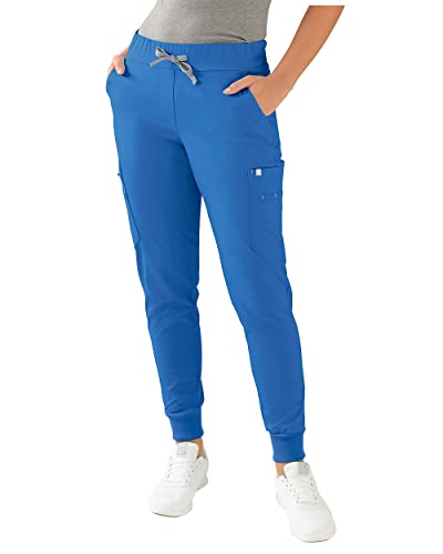 CLINIC DRESS Hose I kaere I Damen-Schlupfhose Pflegehose Arbeitsbekleidung I Bündchen Stretch Bunt I blau M von CLINIC DRESS