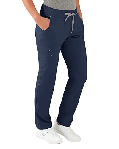 CLINIC DRESS Hose I kaere I Damen-Schlupfhose Pflegehose Arbeitsbekleidung I Gerades Bein Stretch I Navy M von CLINIC DRESS