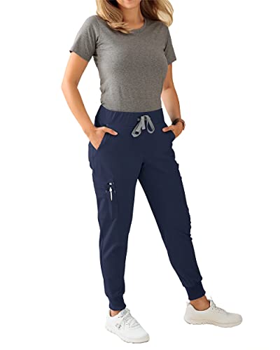 CLINIC DRESS Hose I kaere I Damen-Schlupfhose Pflegehose Arbeitskleidung I Bündchen Stretch Kurzgröße I Industriewäsche geeignet | bis 75 Grad waschbar | Navy S von CLINIC DRESS