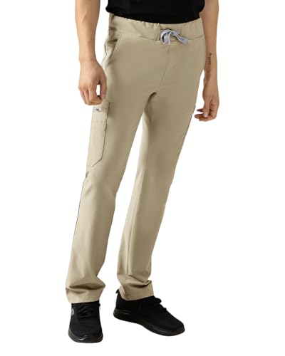 CLINIC DRESS Hose I kaere I Herren-Schlupfhose Pflegehose Arbeitskleidung I Gerades Bein Stretch I Industriewäsche geeignet | bis 75 Grad waschbar | Sand M von CLINIC DRESS