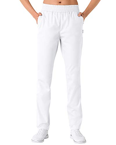 CLINIC DRESS Hose für Damen und Herren, lässige Beinweite, Rundumgummibund mit Kordeldurchzug, 2 Seitentaschen, Schrittlänge ca. 82 cm. 50% Baumwolle, 95 Grad Wäsche weiß XL CLINIC DRESS Hose für Damen und Herren, lässige Beinweite, Rundumgummibund mit Kordeldurchzug, 2 Seitentaschen, Schrittlänge ca. 82 cm. 50% Baumwolle, 95 Grad Wäsche weiß XL von CLINIC DRESS