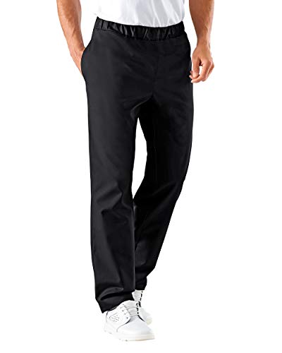 CLINIC DRESS Hose für Damen und Herren in der Pflege Rundumgummibund und Kordeldurchzug in der Taille 2 seitliche Eingrifftaschen 60° schwarz XXL von CLINIC DRESS
