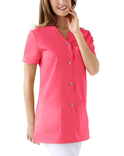 CLINIC DRESS Kasack Damen V-Ausschnitt Seitenschlitze 60° Lipstick 38 von CLINIC DRESS