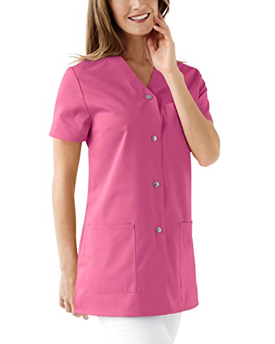 CLINIC DRESS Kasack Damen V-Ausschnitt Seitenschlitze 60° Rosenholz 34 von CLINIC DRESS